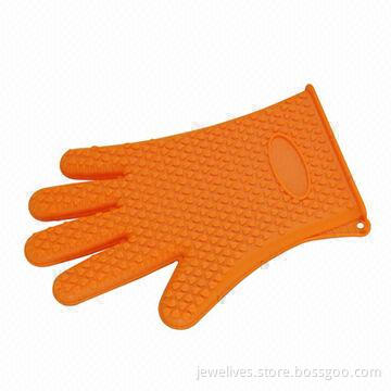 Heat-resistant silicone oven glove